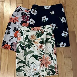 Ann Taylor & AT Factory Floral Print Women's 3 Skirt Set Size 8